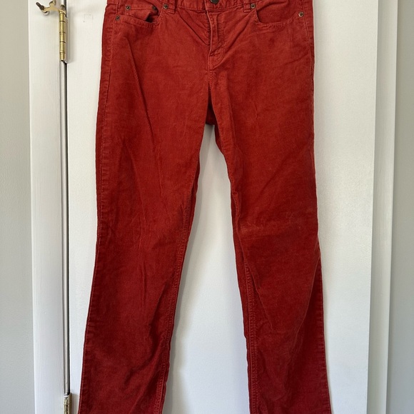J.Crew Rust Red Corduroy Pants Women’s Size 8 Comfortable Formal - Picture 1 of 5